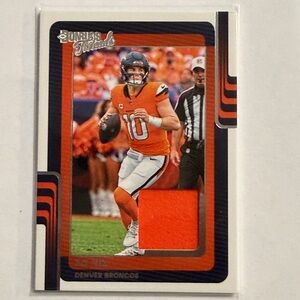 🔥2025 Panini Donruss Bo Nix Threads PATCH #DTH-BNX Broncos